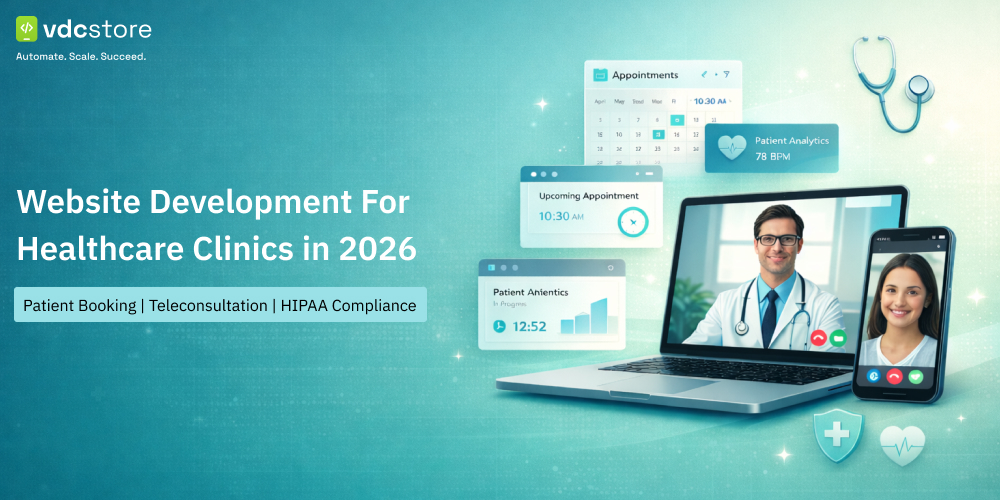 Website Development for Healthcare Clinics in 2026: Must-Have Features for Patient Booking, Teleconsultation & HIPAA Compliance