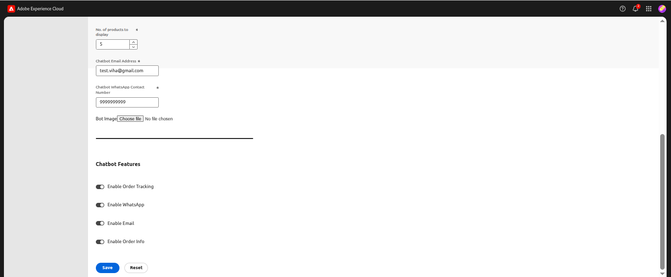Contact Information and Features